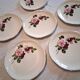 6 dessert plates from Gien model "Chinon" in very good condition.
