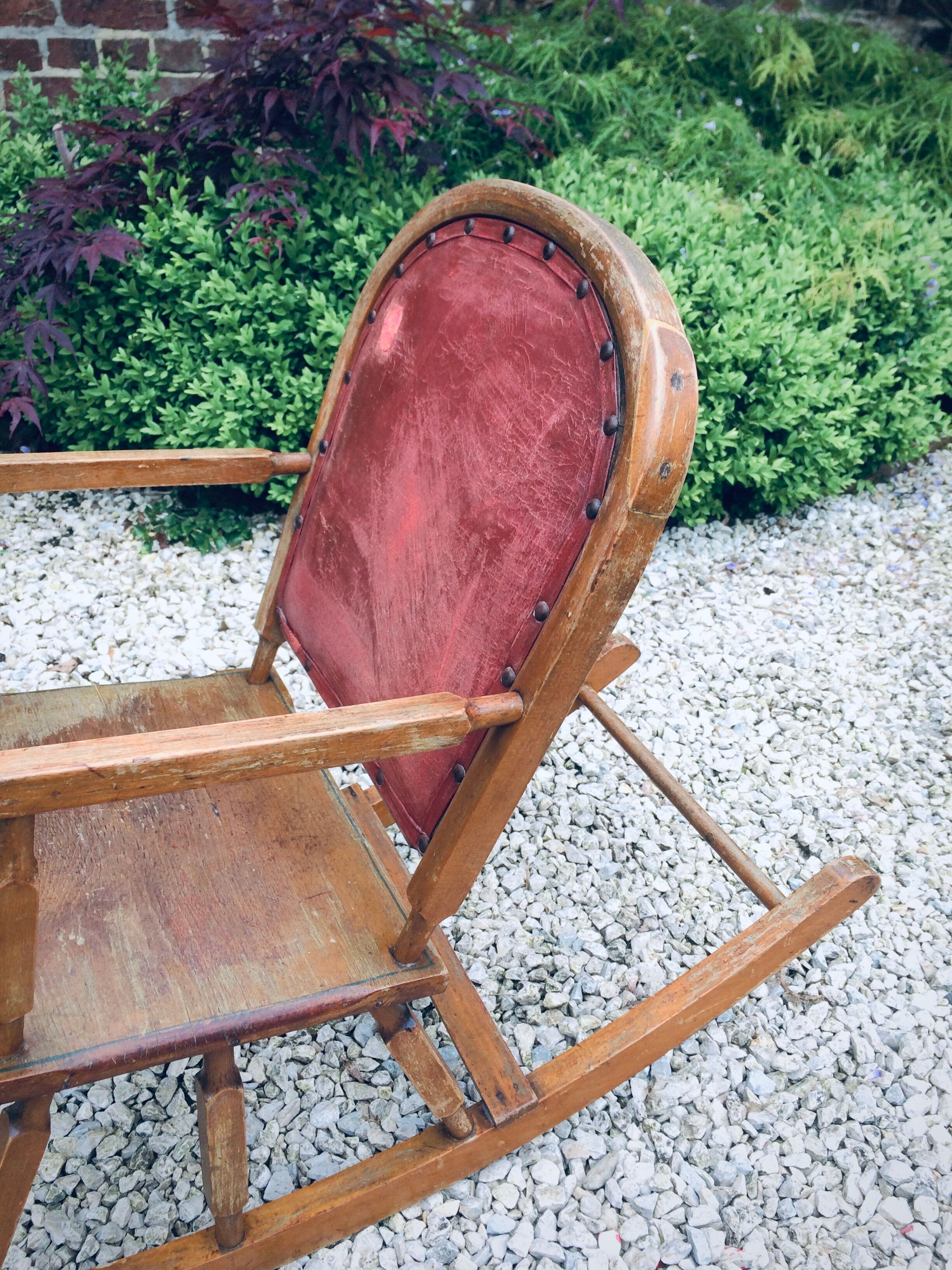 Child rocking horse wooden