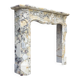Louis XV style fireplace in purple breccia marble, circa 1880.