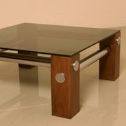 Coffee table in wood and smoked glass by Martin Visser for Spectrum 60s