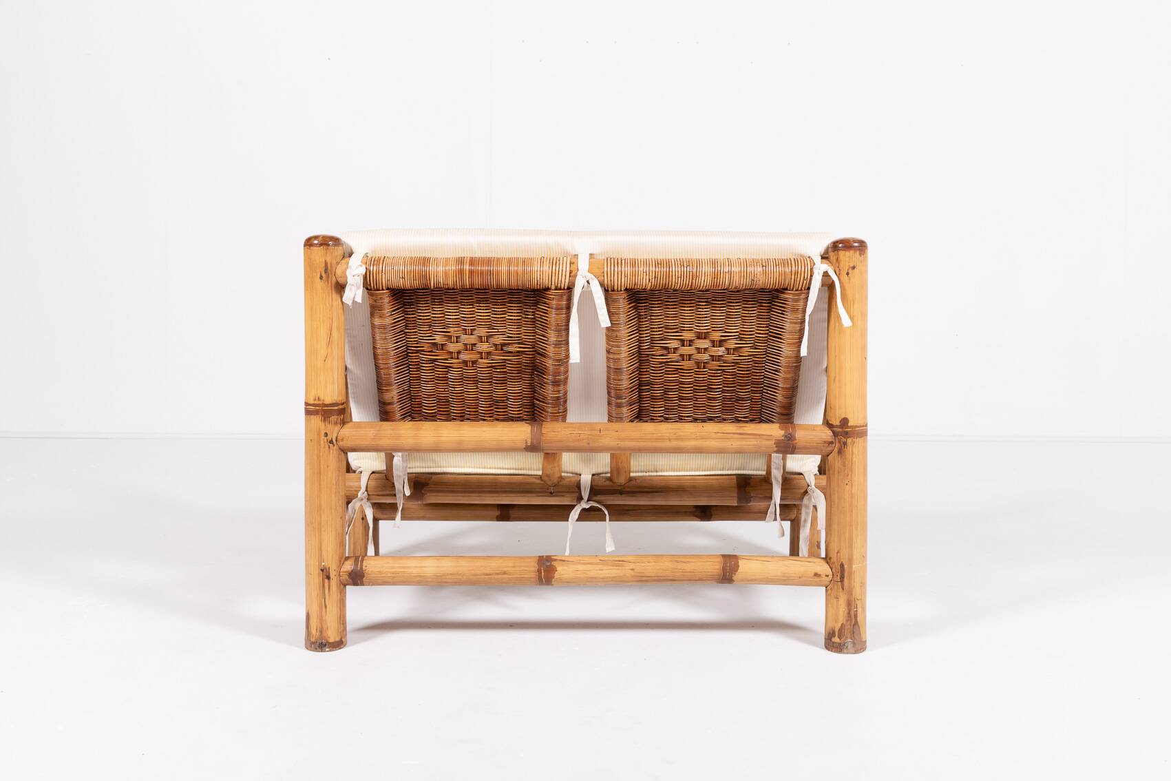 Banquette en bambou, Italie 1970