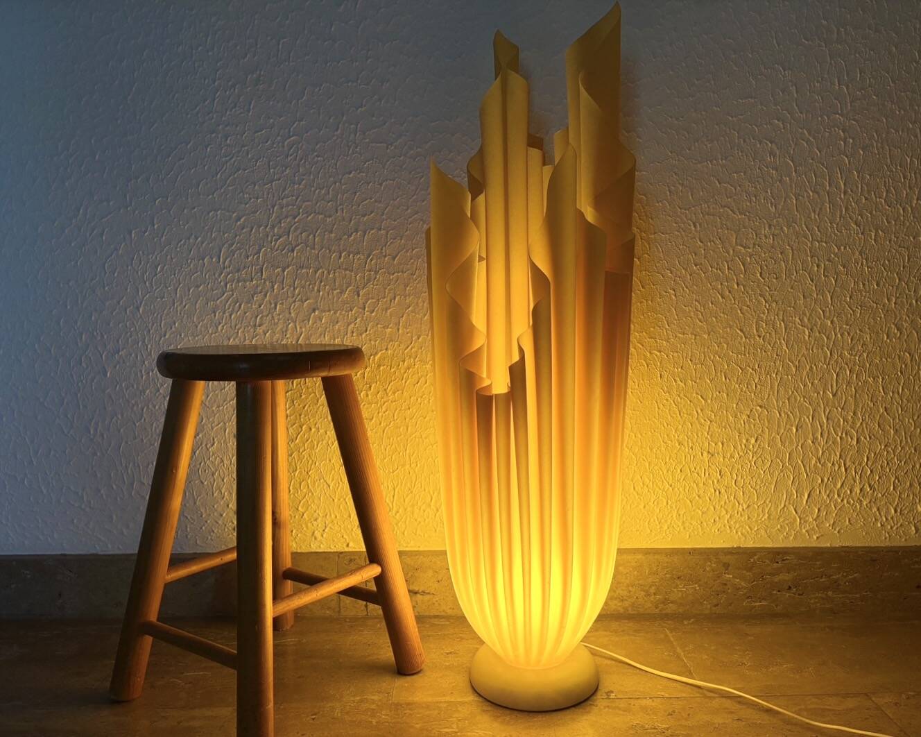 Large floor lamp Athena by Georgia Jacob, made in France, 1980s.