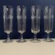 Lot de 8 flûtes en cristal ciselé années 50
