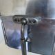 Miroir vintage 1940 triptyque barbier pied biseauté - 40 x 35 cm