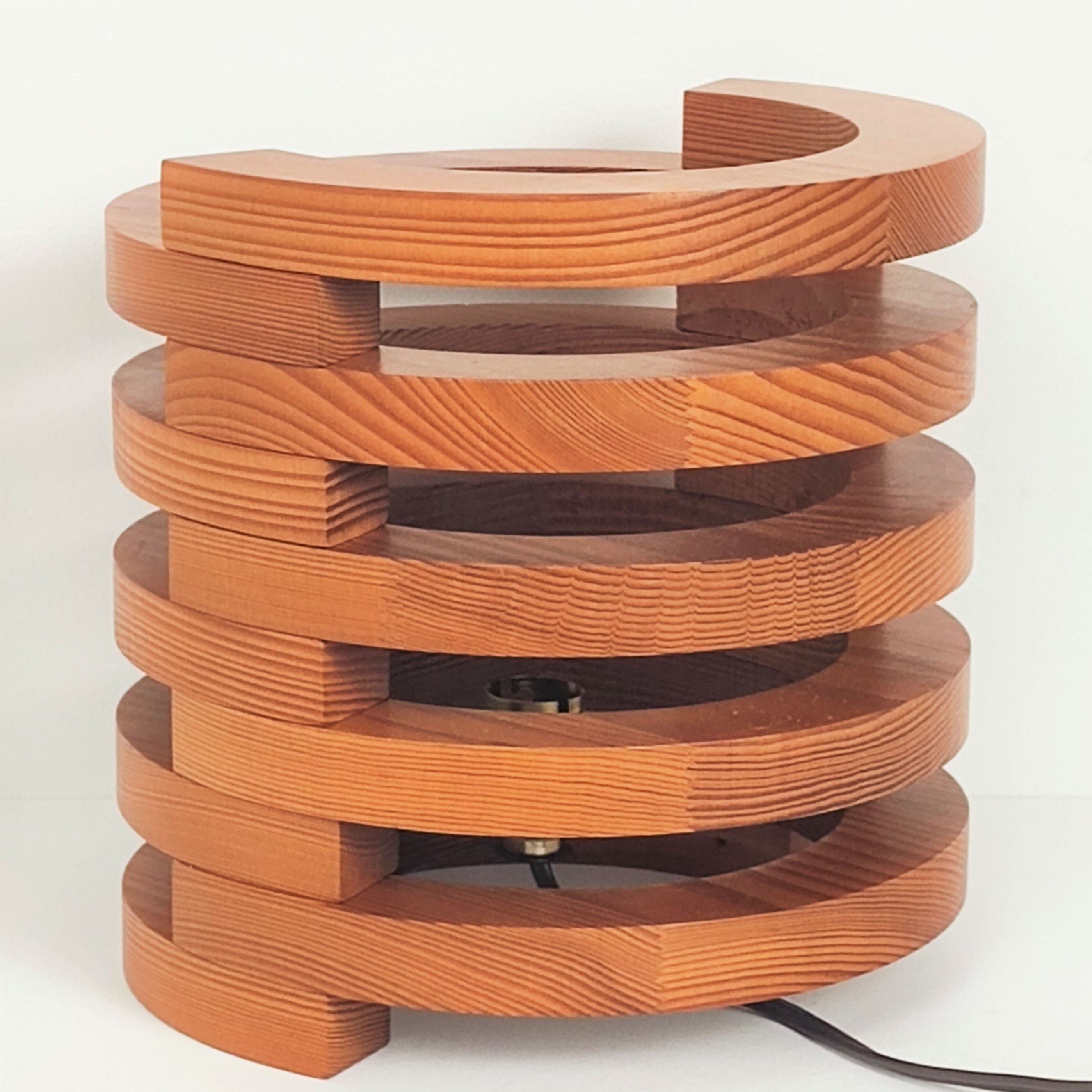 Scandinavian pine lamp
