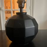 black ceramic lamp from the 80s