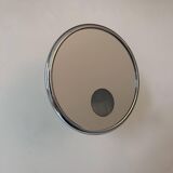 Vintage adjustable chrome mirror, magnifying and illuminating, France 1970
