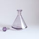 Art deco faceted violet crystal liquor carafe, Bohemia 1930s.