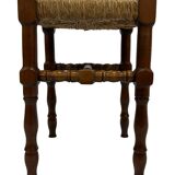Vintage stool side table design brutalist design 60's oak