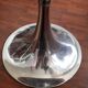 round table tray smoked glass foot tulip chrome vintage 1970