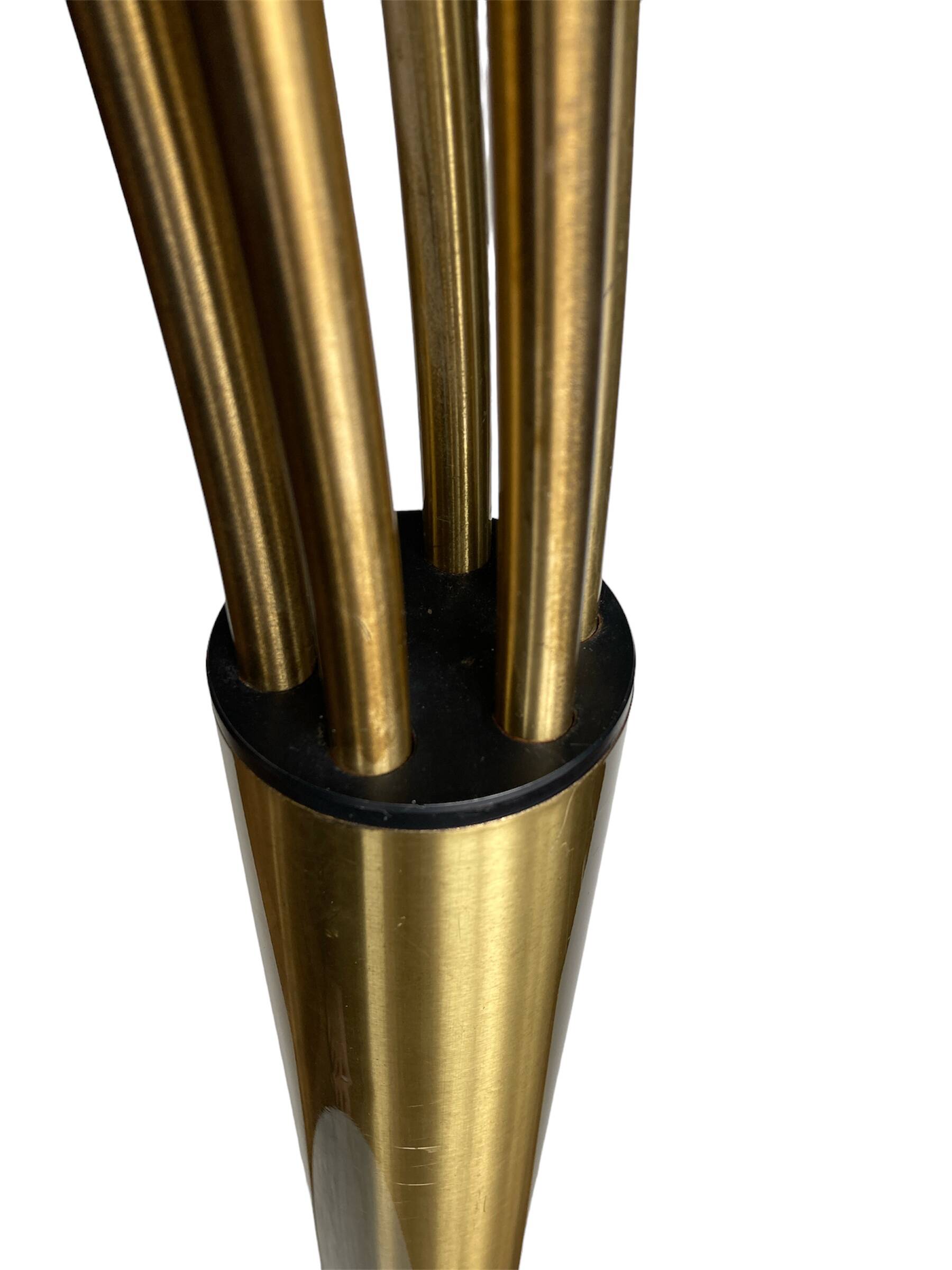 Large 6-branch arc floor lamp - Italy. 1950