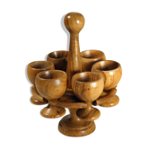 Six coquetiers and their olive support