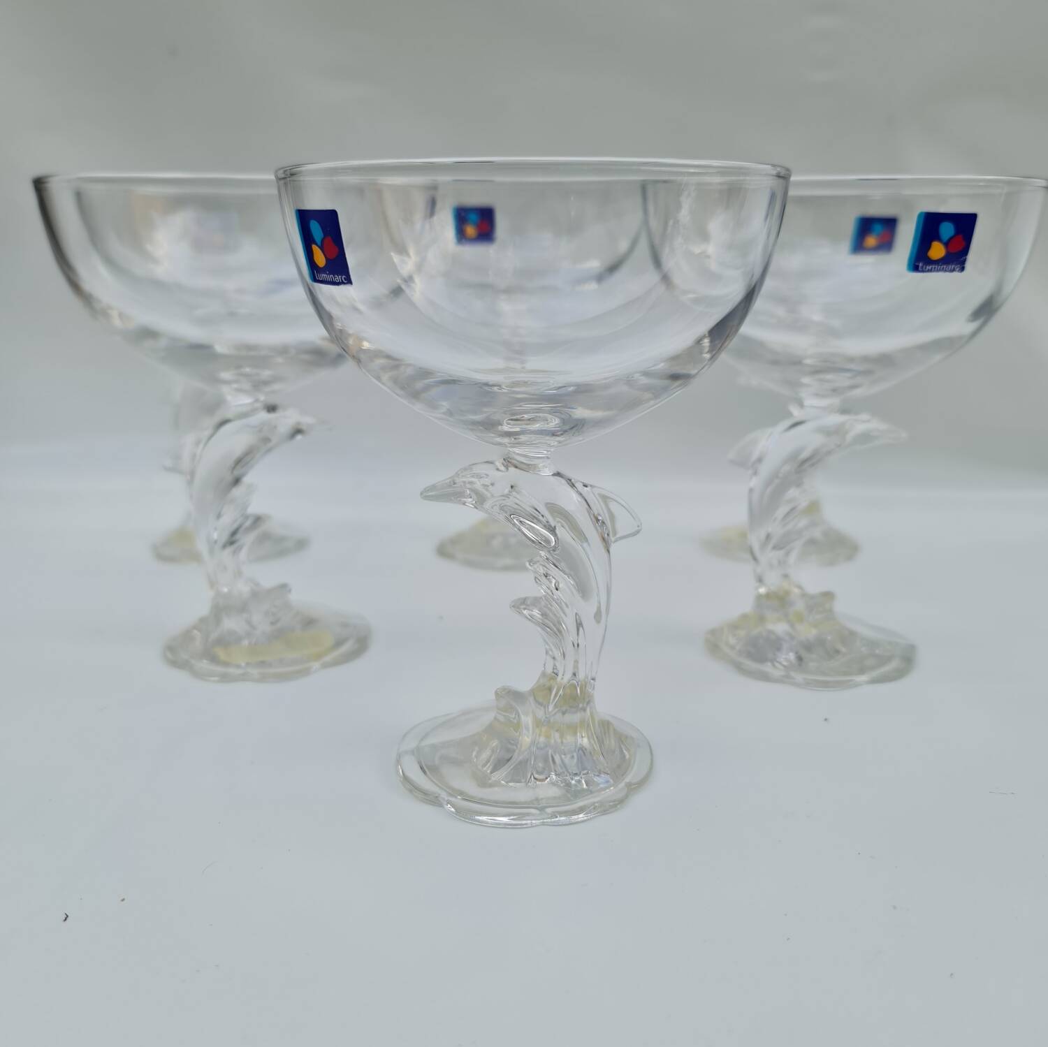 6 Luminarc Dolphy ice cream and dessert cups