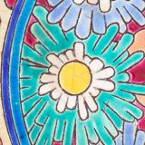 Enamelled cloisonné bowl Art Deco from Longwy, France with daisies, 1930.