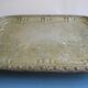 Ancien plateau thé métal argenté doré gilded silver-plated metal tea tray