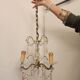 Antique brass chandelier with pendants