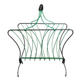 Vintage 50s metal and green wire magazine rack