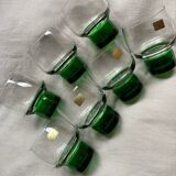 Verres à eau retro pied vert luminarc