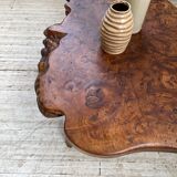 Solid free-form elm coffee table