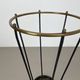 Midcentury Brass and metal BAUHAUS Style Umbrella Stand, France, 1950s