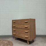 50s compass foot chest of drawers