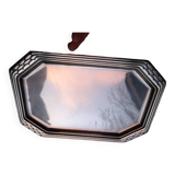 Art Deco silver metal tray with Orbrille house hallmarks