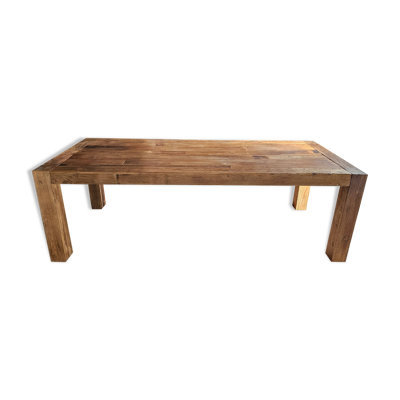 Table de salle à manger en orme massif