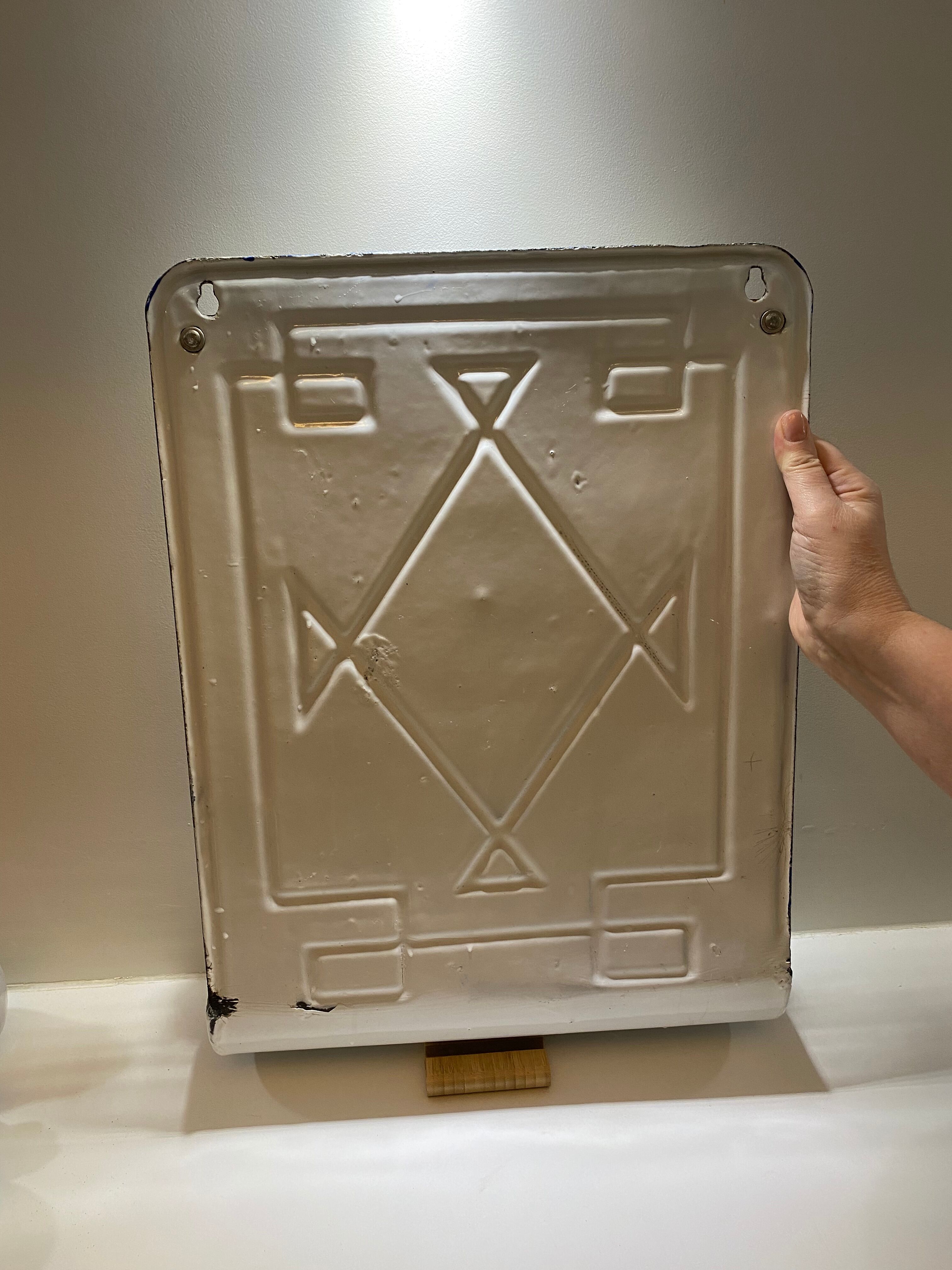 vintage enamel utensil holder