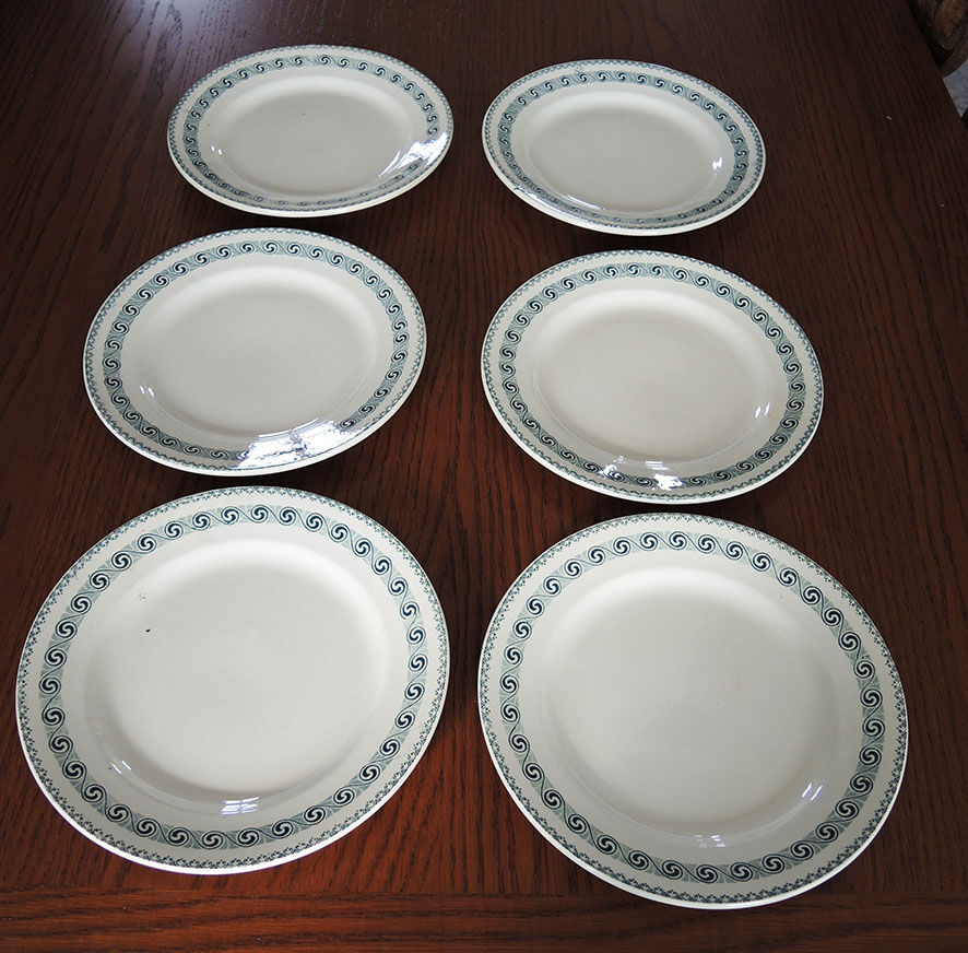6 Old Plates Plates Moulin des Loups – Rachel