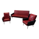 Canapé et 2 fauteuils vintage pied compas