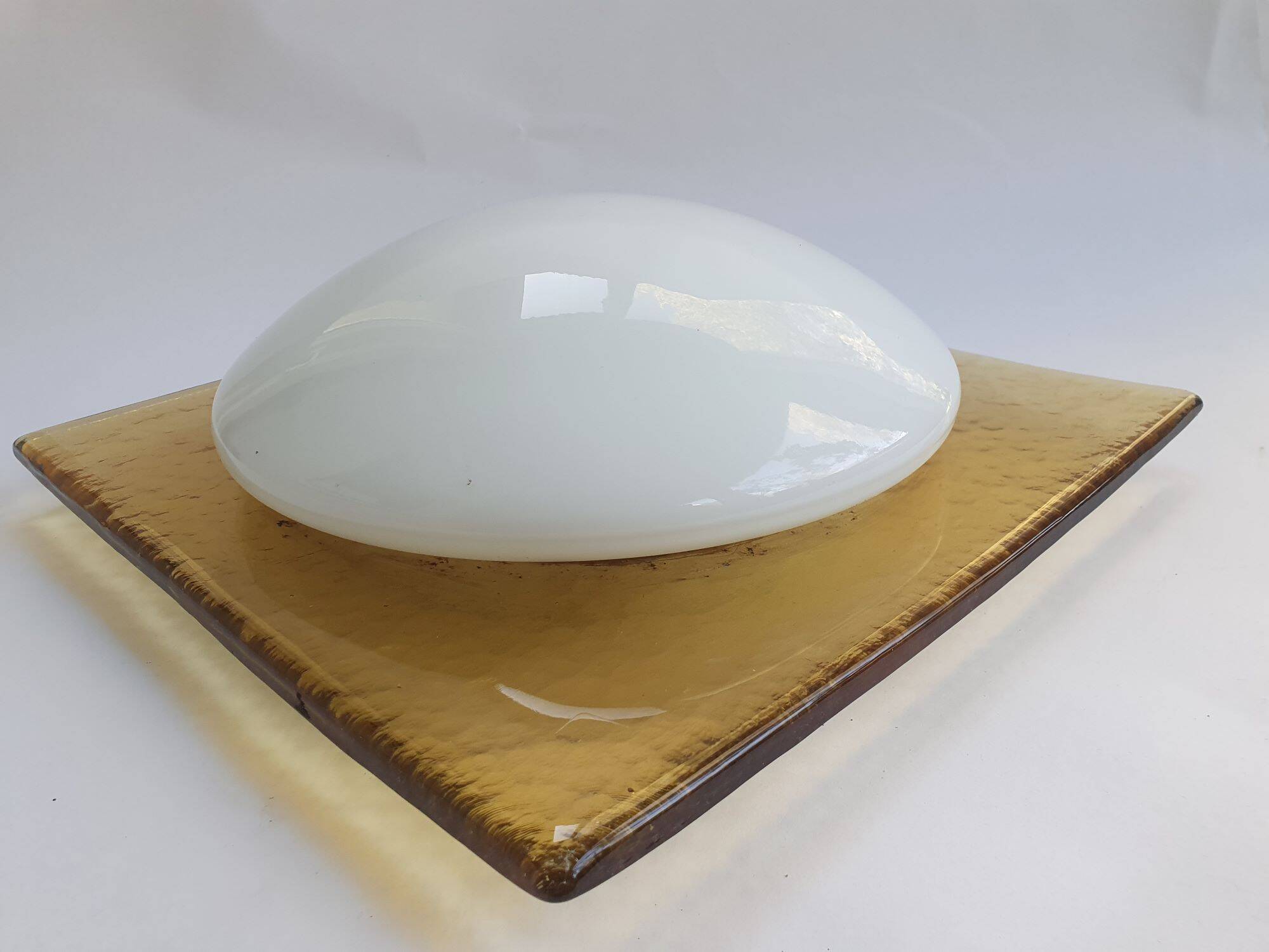 Large Murano glass wall or ceiling light from the 70s