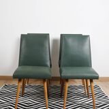 Set of 4 Moleskine chairs, 1950s.
