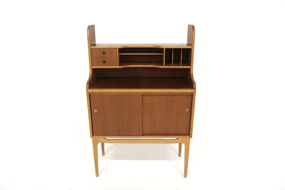 Secrétaire scandinave en teck, Suède, 1960