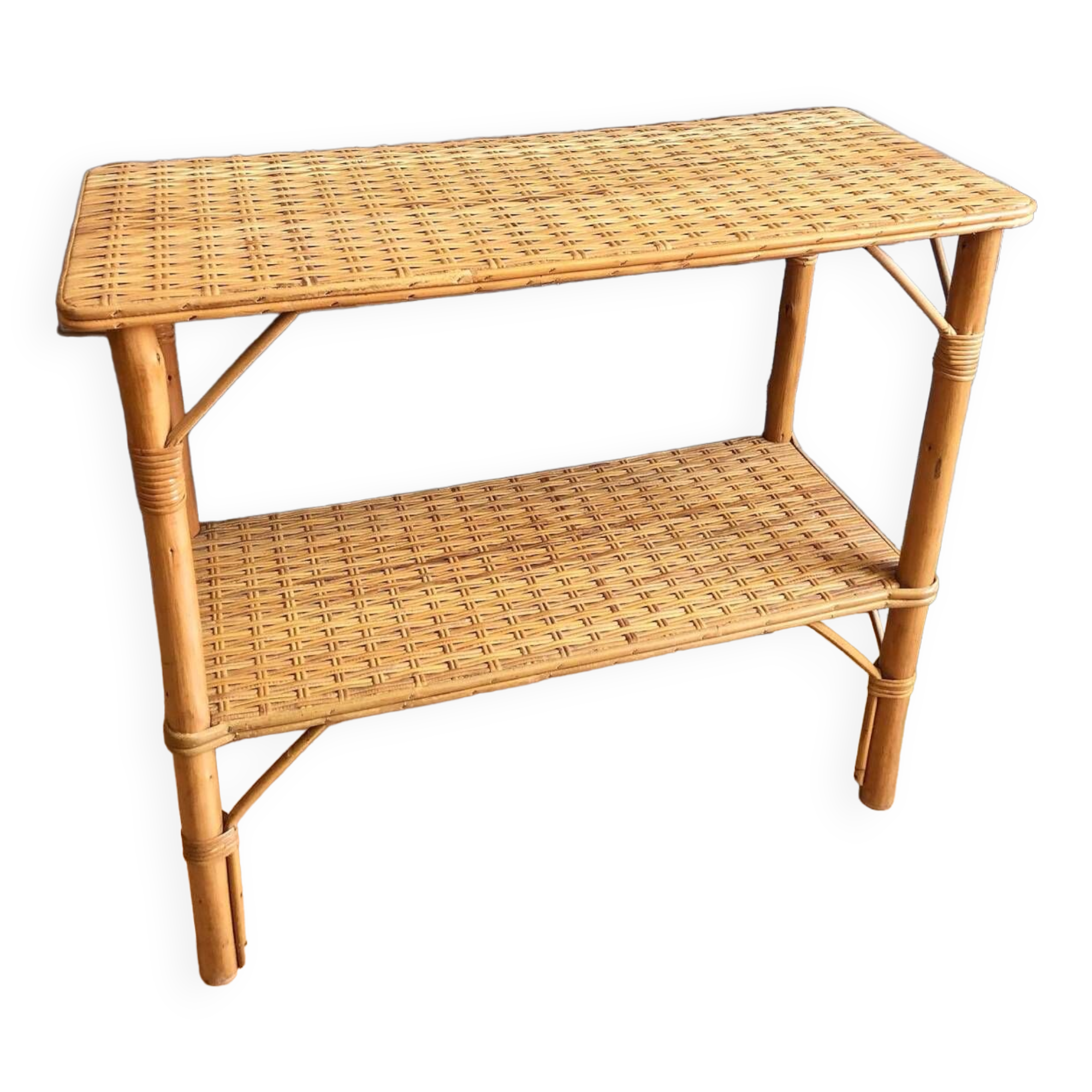 Rattan console
