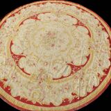 Large Circular Aubusson Style Rug / Round 3.05 M. Diameter
