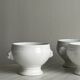 4 bols en porcelaine blanche