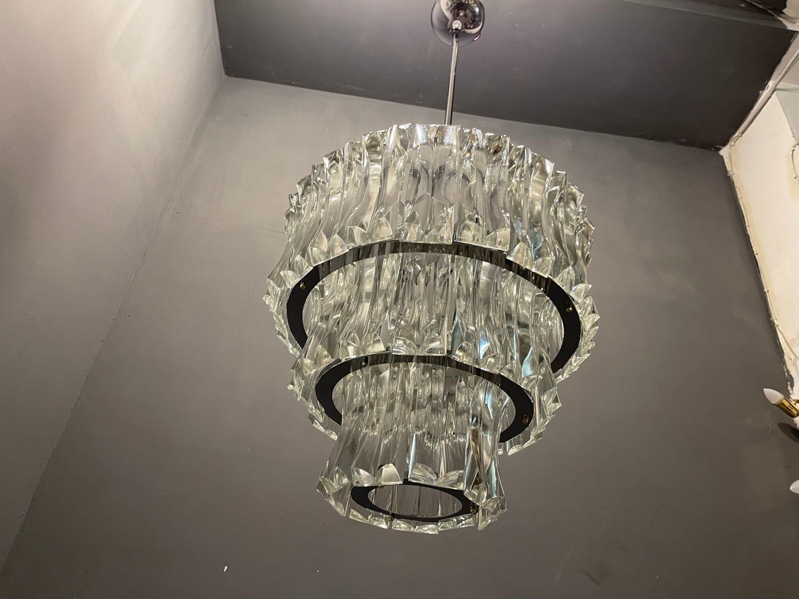 Mid-century italian murano glass chandelier