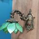Applique lampe Lotus fleur pétale nacre base bronze dp 1123615