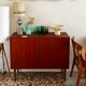 Buffet enfilade étroite scandiinave en teck
