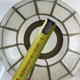 Lampshade in mother-of-pearl and brass 25 cm