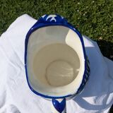 Pichet en céramique bleu et blanc vintage