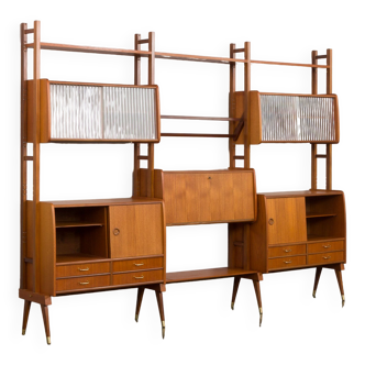 Scandinavian mid-century bookcase system in teak, Norway 1960s