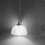 White frosted corolla nomad hanging lamp