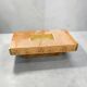 "Alveo" coffee table in wood burl and brass, Willy Rizzo – 1970