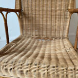 Fauteuil rotin adulte vintage