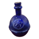 HARDEN fireplace fire extinguishing grenade in fluted blue glass, marked "Star". Rare decoration