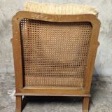 Chair caning velvet 1920 wooden boat