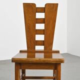 Ensemble de six chaises en chêne par Henry Jacques Le Même, France vers 1940