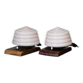 Art Deco table lamps in Murano glass, set of 2