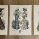 3 original fashion posters, Le Printemps newspaper, circa 1900